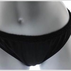 Island Escape Black Braided Belt Bikini Bottom - Size 10 - New